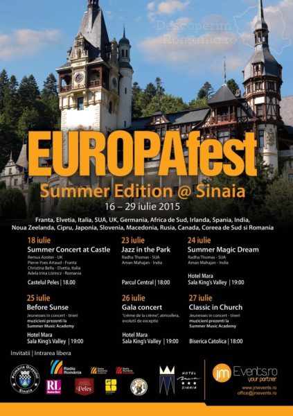 EUROPAfest Summer Edition 2015 la Castelul Peleş
