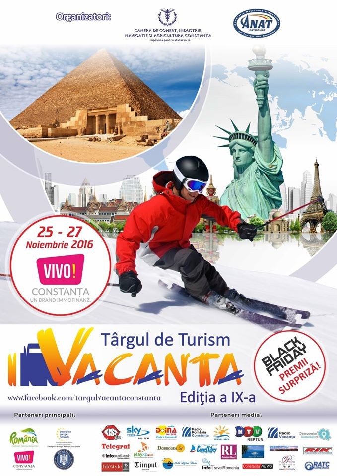 2016_11_20-Afis-A3_final Târgul de Turism VACANŢA Constanţa 2016 - 25 – 27 noiembrie 2016